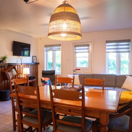 Salle à diner chalet le pêcheur